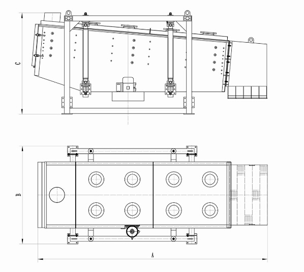 Gyratory Vibrating Screen Drawing